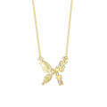 wholesale S925 Sterling Silver French Retro Butterfly Necklace With Zircon For Women, Elegant And Stackable-0-0