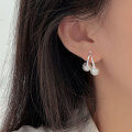 wholesale S925 Sterling Silver Minimalist Designer Swarovski Pearl Earrings for Women, Luxurious and Elegant, Versatile French-style Jewelry-0-4
