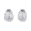 wholesale S925 Sterling Silver Arc-Shaped Pea Brushed Stud Earrings Korean Style Elegant Earrings for Pierced Ears Factory Direct-0-6