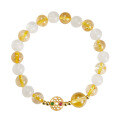 wholesale 925 silver summer versatile natural citrine bracelet moonstone bead string wholesale as a Dragon Boat Festival gift for women-0-4
