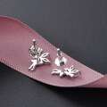 wholesale S925 Sterling Silver Niche Student Elf Earrings for Women with Inlaid Diamond Zirconia Factory Wholesale-0-3