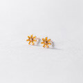 wholesale S925 silver Korean-style small fresh seven-petal flower ear studs, delicate and cute floral earrings for women M02544-0-3
