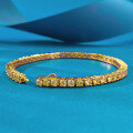 wholesale 925 Silver New Yellow Full Diamond Tennis Bracelet, Classic Daily Fashion OL Live Stream Style-0-1