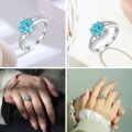 wholesale S925 Sterling Silver Europe & US Cross-Border Bestseller 2-Carat 5A Ice-Cut Ring 8*8 Color Gemstone High-Carbon Diamond Women's Ring Premium Feel-0-2