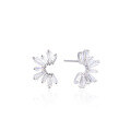 wholesale Metal material Christmas snowflake earrings for women, all-over drilling zircon ear drops, Korean version temperament, cross-border new accessories-0-4
