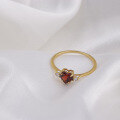 wholesale 10K Gold Jewelry Retro Light Luxury Niche Garnet Ring Exquisite Small Batch Wholesale-0-2