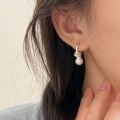 wholesale S925 Sterling Silver Pearl Earrings for Women, New Korean Style Elegant Fashion Minimalist Earrings, High-End Trendy-0-0