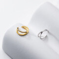 wholesale S925 Sterling Silver Korean-style Double-layer Cross Ear Bone Cuff Minimalist Versatile X-shaped Line Earrings M00642-0-1