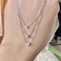 wholesale S925 Silver Dulli Jewelry Light Luxury Genuine Invisible Set Necklace, Everyday Versatile Booger Diamond Necklace, Same Style as Rooney-0-1
