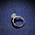 Silver Moissanite Ring Six-Prong Flash Diamond-0-0