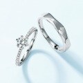 wholesale 925 Sterling Silver Fashionable OLS Moissanite Ring Trendy Personality Couple Rings Valentine's Day Gift Wholesale Custom-0-2