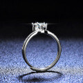 Silver Moissanite Princess Crown Ring for Live Streaming Supply-0-1