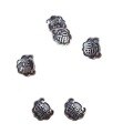 wholesale 925 Sterling Silver Vintage Auspicious Ruyi and Fu Character Button Handmade Braided DIY Bracelet with Antique Matte End Clasp-0-4