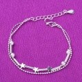 wholesale S925 Sterling Silver Women's Bracelet Korean Japanese Simple Sweet Dainty Student Personality Versatile Lover Best Friend Anklet Gift-0-0