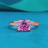 wholesale 925 Silver Zoffany Jewelry New Shimmering Exquisite Light Luxury Style Ring with 70 Firework-Cut Rose Gemstone-R1453 Fireworks Cut Rose Red No. 8