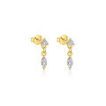 wholesale S925 Sterling Silver Marquise Zirconia Drop Dangle Earrings With Crystal Accents And Tassel-0-21