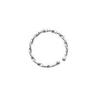 wholesale 925 Sterling Silver Twist Adjustable Ring for women-Twisted Double Bead Ring Adjustable Opening