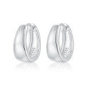 wholesale 925 Sterling Silver Plain Hoop Earrings, Circle Earrings, Light Luxury High-End Ins Style Korean Earrings Wholesale-0-8