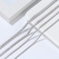 wholesale S925 Sterling Silver Cloud-Pull Jewelry Zircon Tennis Necklace Single Row Square Factory Direct Best Seller-0-1