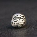wholesale 3D Silver S999 Dharm Egg Spacer Beads Auspicious/Blessing/Determination/Victory/Dedication for Horizontal DIY Pure Silver Jewelry-0-6