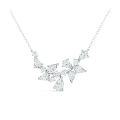 Sterling Silver Moissanite Fashion Pendant Necklace for Women-0-8