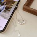 wholesale S925 Sterling Silver, Classic Korean Style, Brushed Cat's Eye Bead Necklace, New Round Bead Collarbone Chain, Fashionable and Lightly Luxurious-0-4