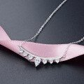 wholesale S925 silver Korean retro elegant collarbone chain for women, creative and unique with embedded zirconia teardrop curtain pendant wholesale-0-1