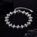 wholesale S925 Sterling Silver Full Moissanite Inlaid Adjustable Bracelet Hip Hop Trendy Silver Diamond Jewelry-0-1