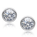 S925 Sterling Silver D-Color Moissanite Floral Six-Prong Stud Earrings-0-9