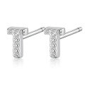 wholesale Metal material: 925 Sterling Silver Earring type: Stud Earrings Style: Luxury, High-end Feature: Inlaid with Zircon Design: 26 Letters Target audience: Women Use: Cross-border wholesale-0-24