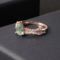 wholesale 925 Sterling Silver Gemstone Ring Forest Style Ins Trend Fresh and Unique Ring Natural Moss Agate Ring-0-3