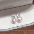 Metal Classic Princess Pearl Zircon Earrings, Cross-Border Best-Seller-0-0