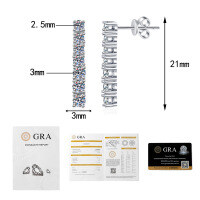 S925 Silver Full-Diamond Moissanite Fringe Earrings, Light Luxury Korean Style Wholesale-1.08CT Moissanite