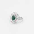 wholesale S925 Metal Lab-Cultivated Emerald High-End LuxuriousRing for New Collection by Yuntong Jewelry-0-4