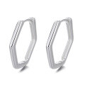 wholesale S925 Sterling Silver Minimalist Irregular Geometric Ear Clasp Exquisite Elegant Luxury Style Versatile Earrings for Women-0-4