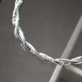 wholesale 999 Silver Fresh, Sweet, Ins Style, Niche Design Twisted Filigree Closed Hoop Bracelet S7865-0-4