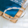wholesale S925 sterling silver customized full diamond bracelet, fashionable, simple, and exquisite, with a high-end feel, versatile accessory for order-0-12