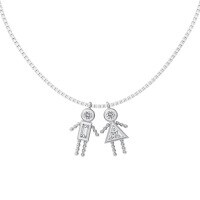wholesale 925 Sterling Silver Cross-Border New Cartoon Pendant Necklace for Women, Dainty Collarbone Chain, Unisex Personalized Jewelry-DY190896-SW-WH 925 silver