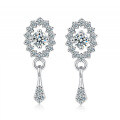 925 Sterling Silver Hip-Hop American Moissanite Irregular Stud Earrings Women's Fashion Cross-Border Amazon Evil Eye-0-3