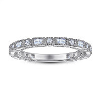 wholesale 925 Sterling Silver Zircon Women's Ring Fashion Square Index Finger Ring Wholesale for Cross-Border New Products in Europe and America-Platinum US size 7#