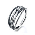 wholesale S925 Sterling Silver Harajuku Style Trendy Multi-Layer Crossed Wrapped Hollow Open Ring for Men and Women-0-4