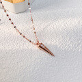 wholesale 925 Sterling Silver Korean Ins Minimalist Cone Geometric Pendant Collarbone Chain with an Advanced Feel-0-0