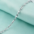 wholesale S925 Silver Cylinder Chain Pendant Necklace, Source Factory Wholesale for Korean and Japanese Fashion OL Women, Minimalist Collarbone Chain and Accessory Chain-0-4