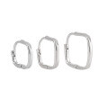 wholesale S925 Sterling Silver Geometric Square Ear Studs for Women, Minimalist Style, Small and Unique, Ins, Temperament Silver Earrings-0-4