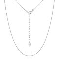 wholesale S925 Sterling Silver Plain Sideways Necklace for Women, Light Luxury Layering Versatile DIY Pendant Basic Chain Bamboo Link Chain-0-4