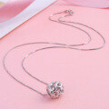 wholesale S925 Silver Cross-Border New DIY Creative Plain Pendant Necklace Accessories, Minimalist Bead Wholesale-0-2