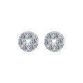 S925 Sterling Silver Full-Drill Zircon Vintage-Inspired Stud Earrings, Wholesale-0-3