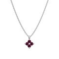 wholesale 925 Silver Cross-border Women's Small and Minimalist Luxury Birthstone Series Colorful Flower Pendant Fresh and Elegant Collarbone Necklace-0-11