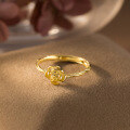 wholesale 999 Silver Ring, Fresh and Sweet Ins Style, Niche Design Camellia Flower Ring R02415-0-2