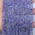 wholesale Metal material natural tanzanite faceted loose beads semi-finished small particles crystal cut corners DIY bracelet women collarbone fringe accessories-0-0